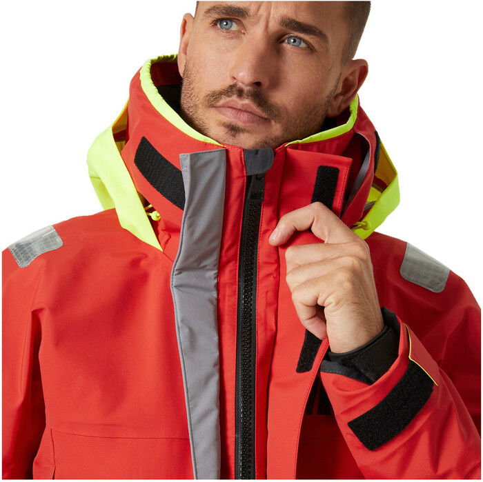 2024 Helly Hansen Mens Skagen Pro Sailing Jacket 34420 - Alert Red